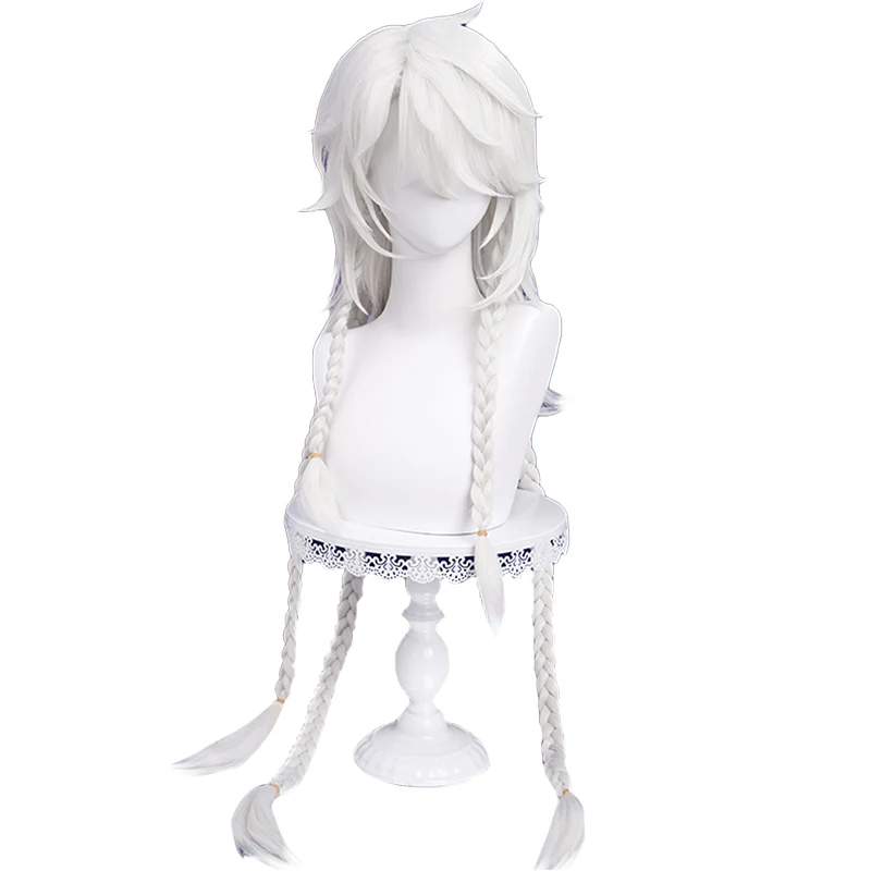 【Ready For Ship】DokiDoki Game Honkai: Star Rail Cosplay Nanook Wig Long White Men - Image 5
