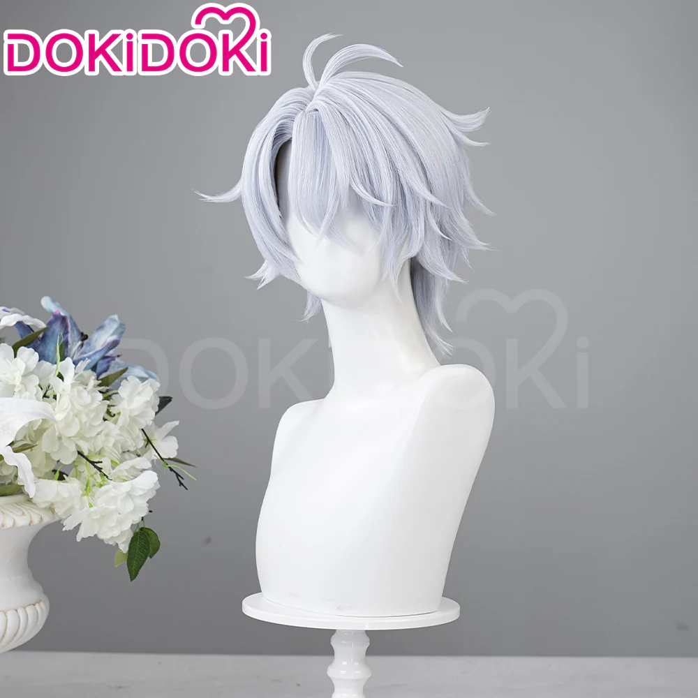 【Partially Ready For Ship】DokiDoki Game Honkai: Star Rail Cosplay Phainon Wig / Weft / Tattoo /  Ear Clips Short Straight Silver Hair Darkening - Image 10