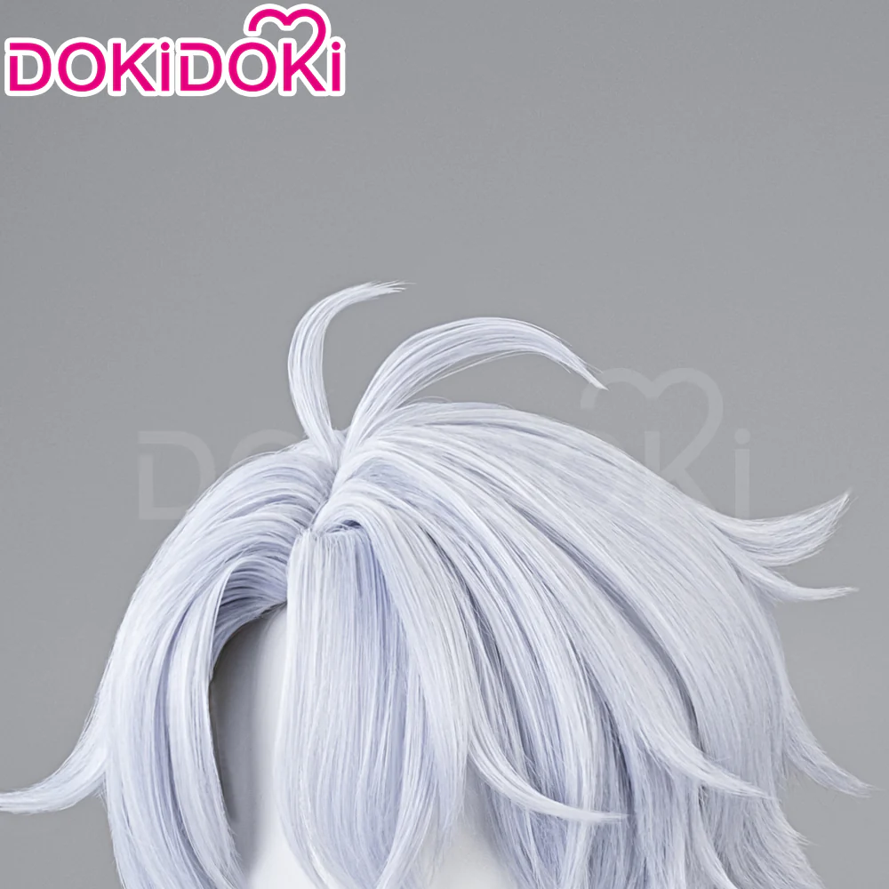 【Partially Ready For Ship】DokiDoki Game Honkai: Star Rail Cosplay Phainon Wig / Weft / Tattoo /  Ear Clips Short Straight Silver Hair Darkening - Image 11