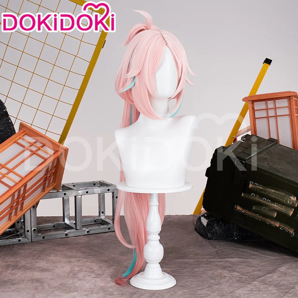 【Ready For Ship】DokiDoki Game Honkai: Star Rail Cosplay Rappa Wig Long Straight Pink - Image 3