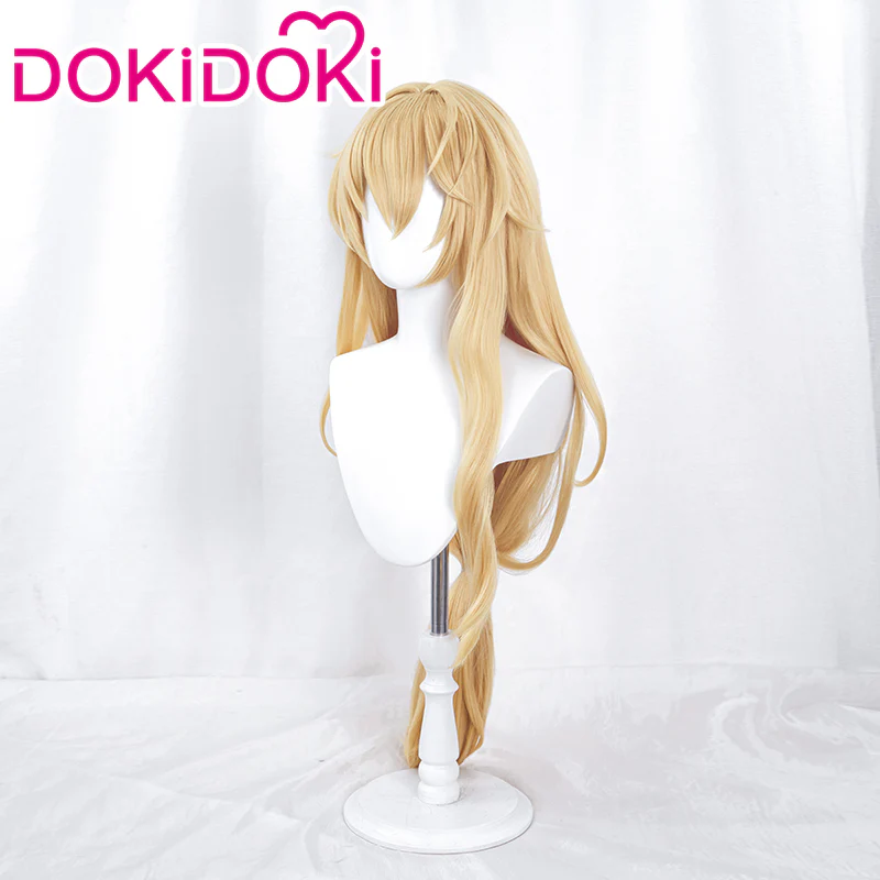 DokiDoki Game Honkai: Star Rail Cosplay LuoCha Wig Long Straight Flaxen Necklace - Image 2