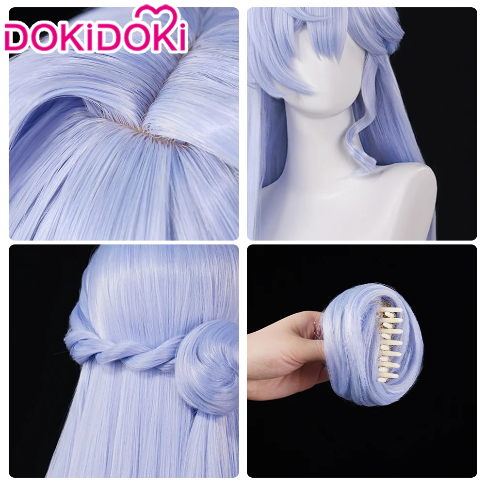 【Ready For Ship】DokiDoki Game Honkai: Star Rail Cosplay Robin Wig Long Curly Purple Hair - Image 6