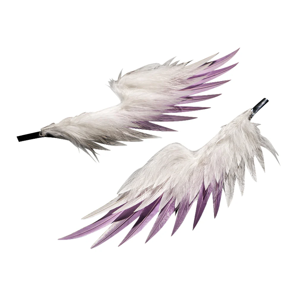 【Partially Ready For Ship】DokiDoki Game Honkai: Star Rail Cosplay Robin Wig Long Curly Blue Gradient Hair / Earring / Ear Feather Hair Clips/ Wreath Headpiece - Image 16