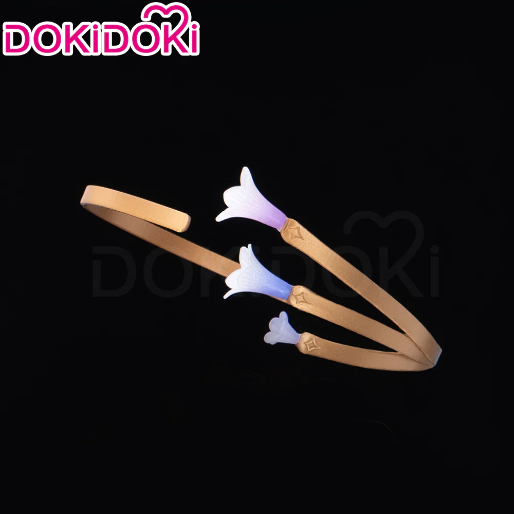 【Partially Ready For Ship】DokiDoki Game Honkai: Star Rail Cosplay Robin Wig Long Curly Blue Gradient Hair / Earring / Ear Feather Hair Clips/ Wreath Headpiece - Image 8