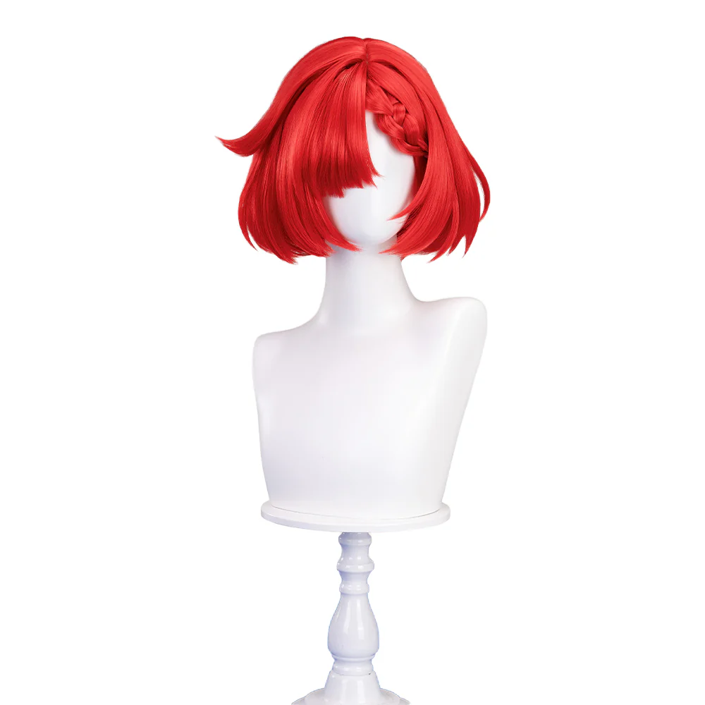 DokiDoki Game Honkai: Star Rail Cosplay Tribios Cosplay Wig Short Red Straight Wig - Image 8