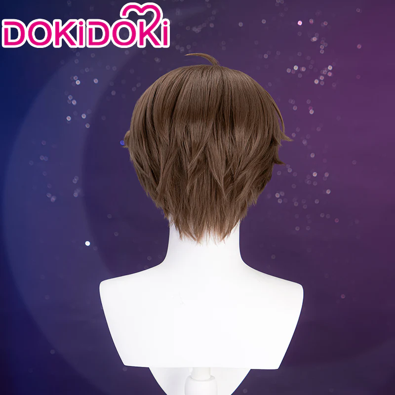 DokiDoki Game Honkai: Star Rail Cosplay Welt Yang Wig / Glasses Brown Short - Image 3