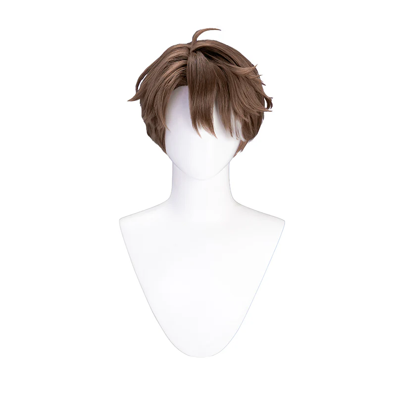 DokiDoki Game Honkai: Star Rail Cosplay Welt Yang Wig / Glasses Brown Short - Image 5