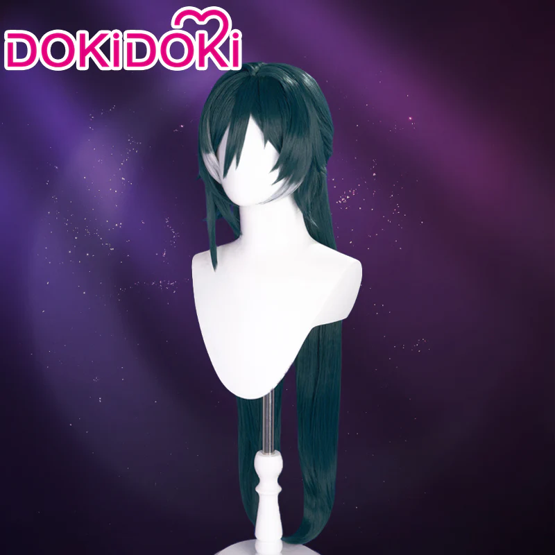 【Ready For Ship】DokiDoki Game Honkai: Star Rail Cosplay Yukong Wig Long Straight Green Yu Kong - Image 3