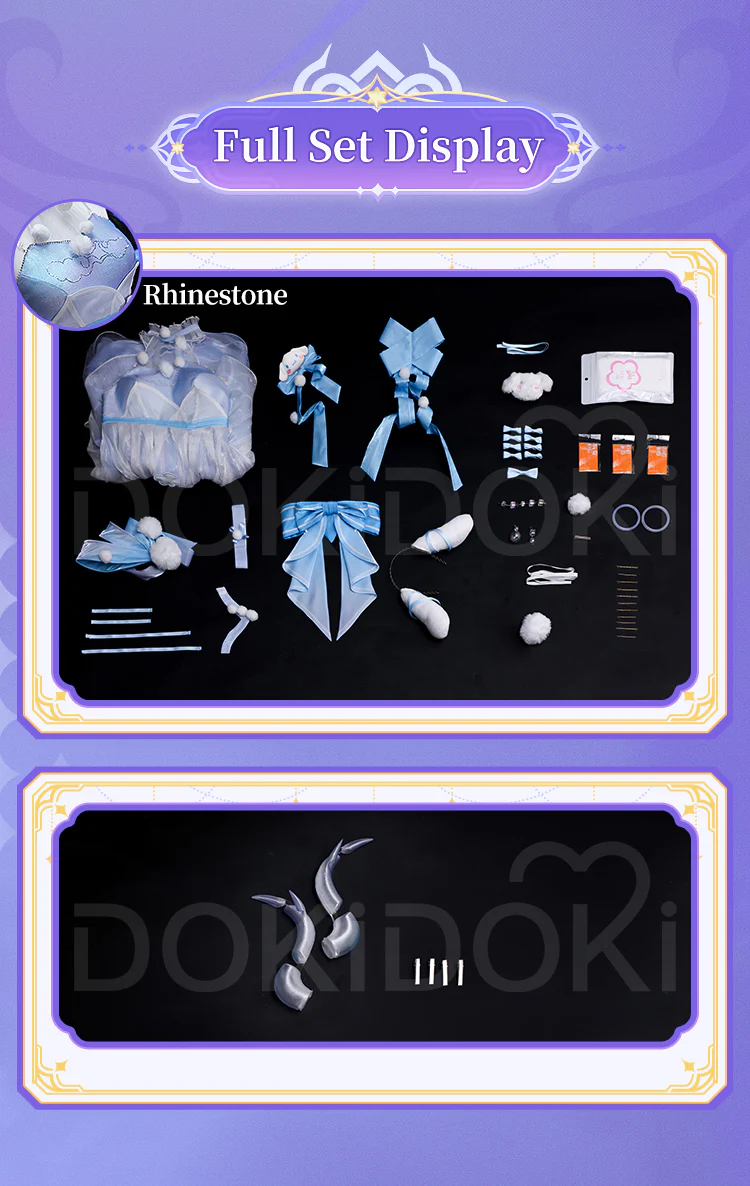 【Two Versions】DokiDoki-SR Game Honor of Kings Cosplay Yao Costume HOK Blue Dream - Image 11