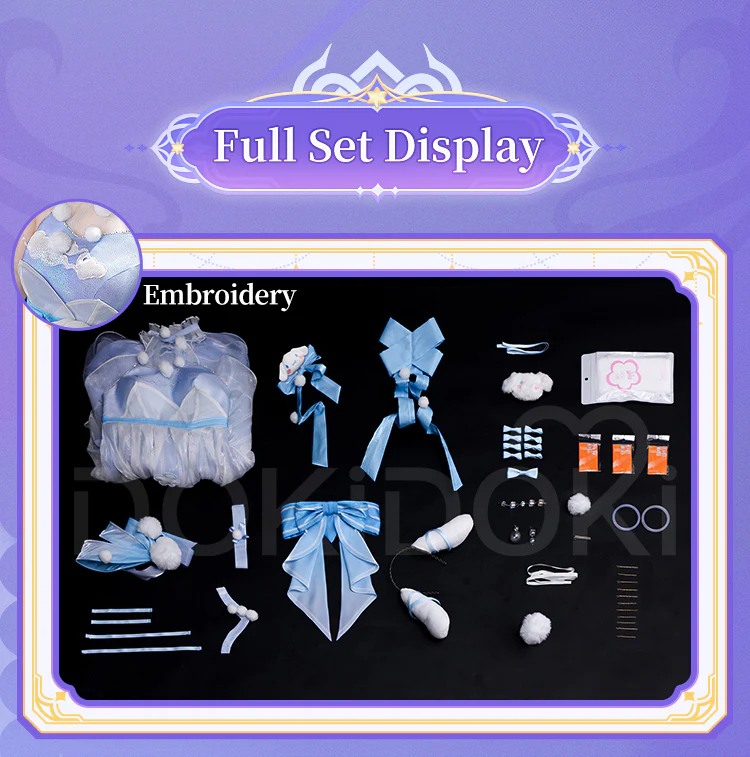 【Two Versions】DokiDoki-SR Game Honor of Kings Cosplay Yao Costume HOK Blue Dream - Image 12