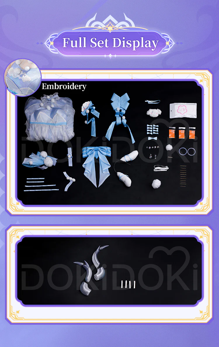 【Two Versions】DokiDoki-SR Game Honor of Kings Cosplay Yao Costume HOK Blue Dream - Image 13