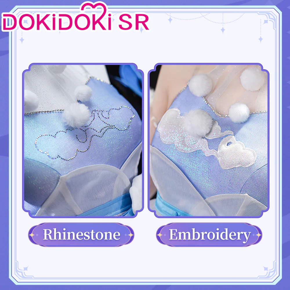 【Two Versions】DokiDoki-SR Game Honor of Kings Cosplay Yao Costume HOK Blue Dream - Image 2