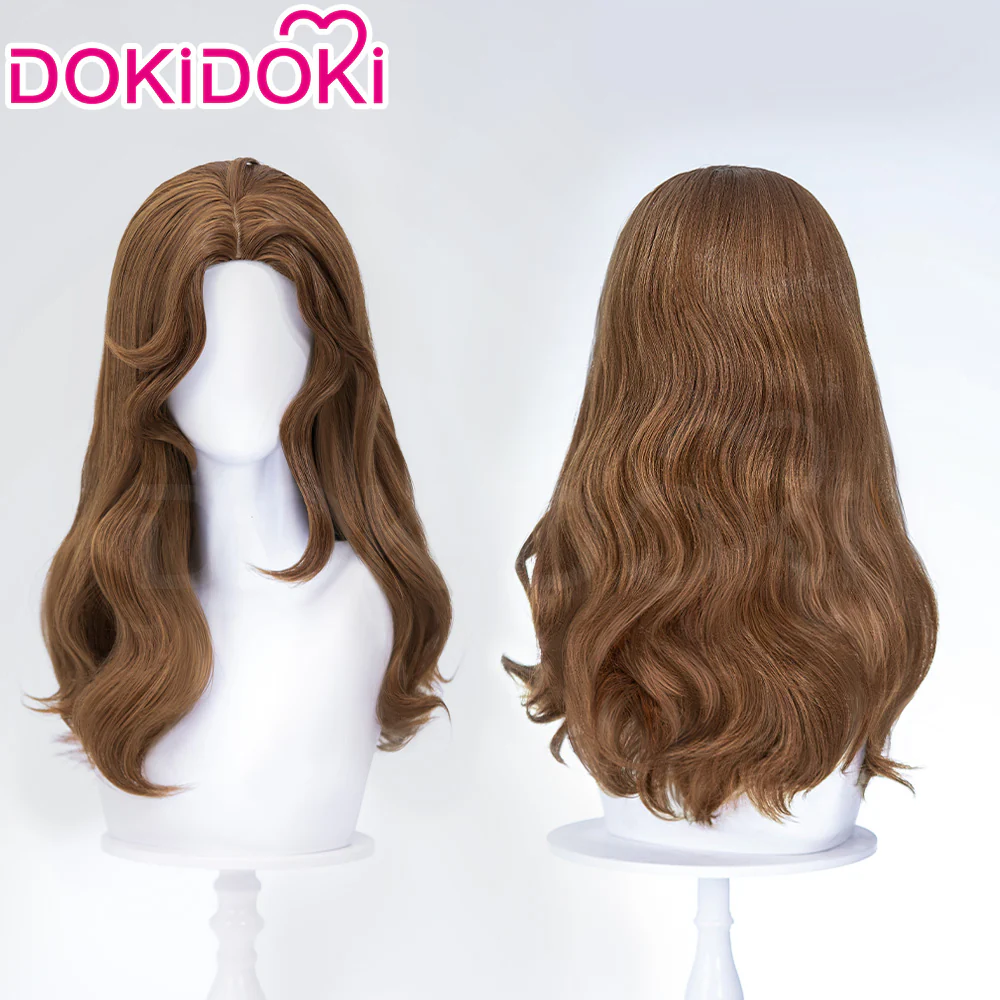 【Ready For Ship】DokiDoki Game Identity Ⅴ Cosplay Ada Mesmer Wig Long Curly Brown Hair Psychologist idv