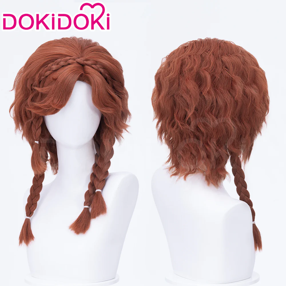 【Original Ver Ready For Ship】DokiDoki Game Identity V Cosplay Archer Wig Long Curly Brown Hair Brynhildr Vilulf idv The Anachronic Vilulf - Image 2
