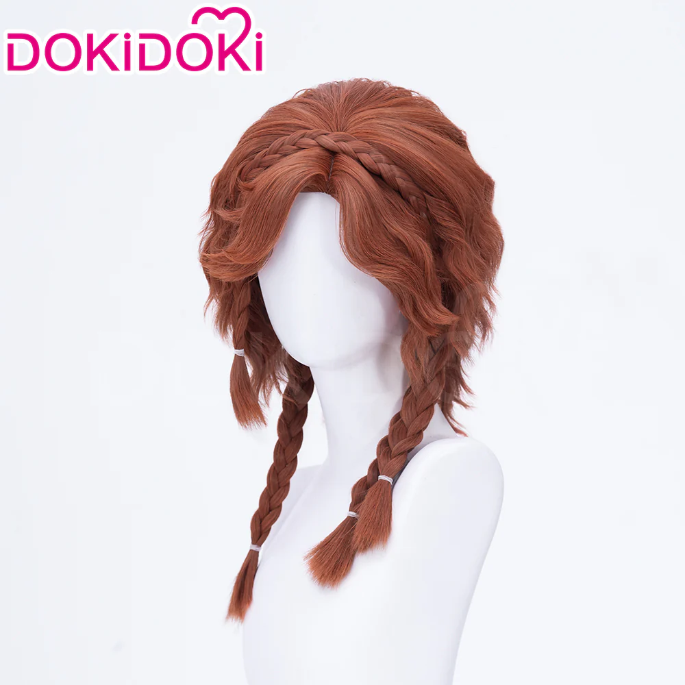 【Original Ver Ready For Ship】DokiDoki Game Identity V Cosplay Archer Wig Long Curly Brown Hair Brynhildr Vilulf idv The Anachronic Vilulf - Image 3