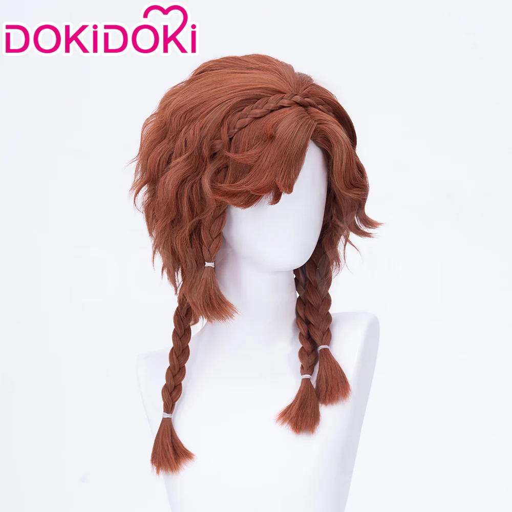 【Original Ver Ready For Ship】DokiDoki Game Identity V Cosplay Archer Wig Long Curly Brown Hair Brynhildr Vilulf idv The Anachronic Vilulf - Image 4