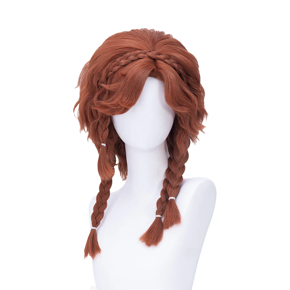 【Original Ver Ready For Ship】DokiDoki Game Identity V Cosplay Archer Wig Long Curly Brown Hair Brynhildr Vilulf idv The Anachronic Vilulf - Image 6