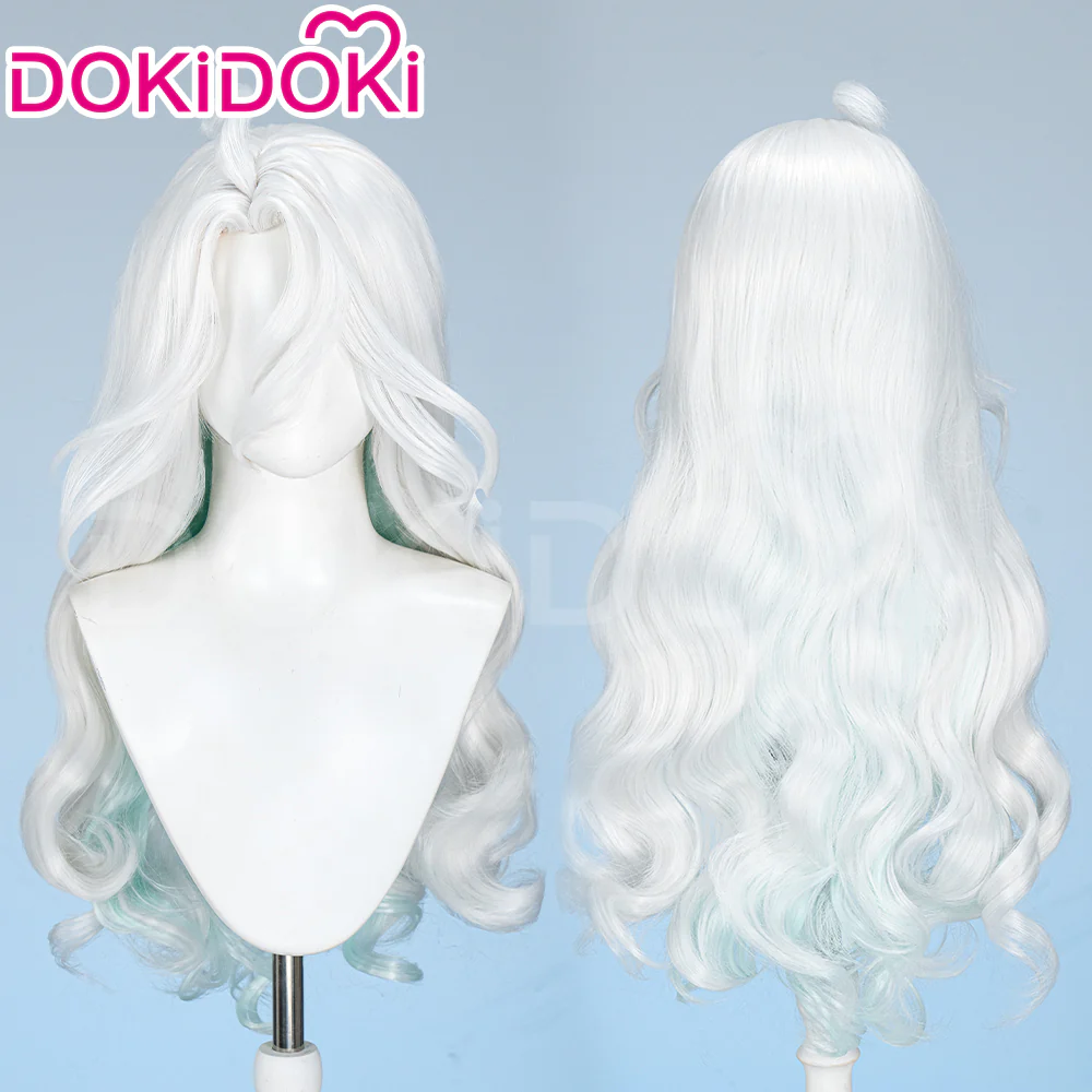 【Ready For Ship】DokiDoki Game Identity V Cosplay Mrs. Red Bloody Queen Mary Wig Afterimage of Hope Long Curly White Light Green Hair - Image 7