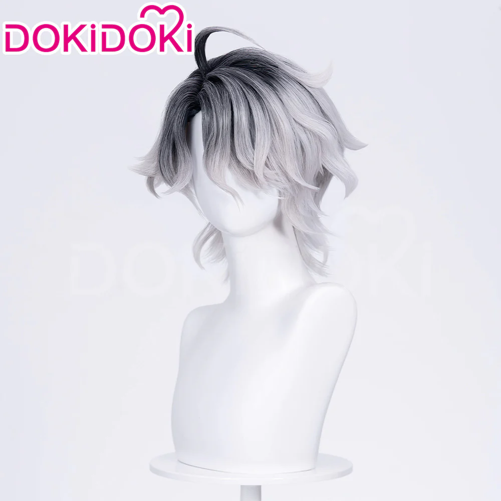 【Ready For Ship】DokiDoki Game Identity V Copslay Patient Doctor Wig Short Curly Black / White - Image 2