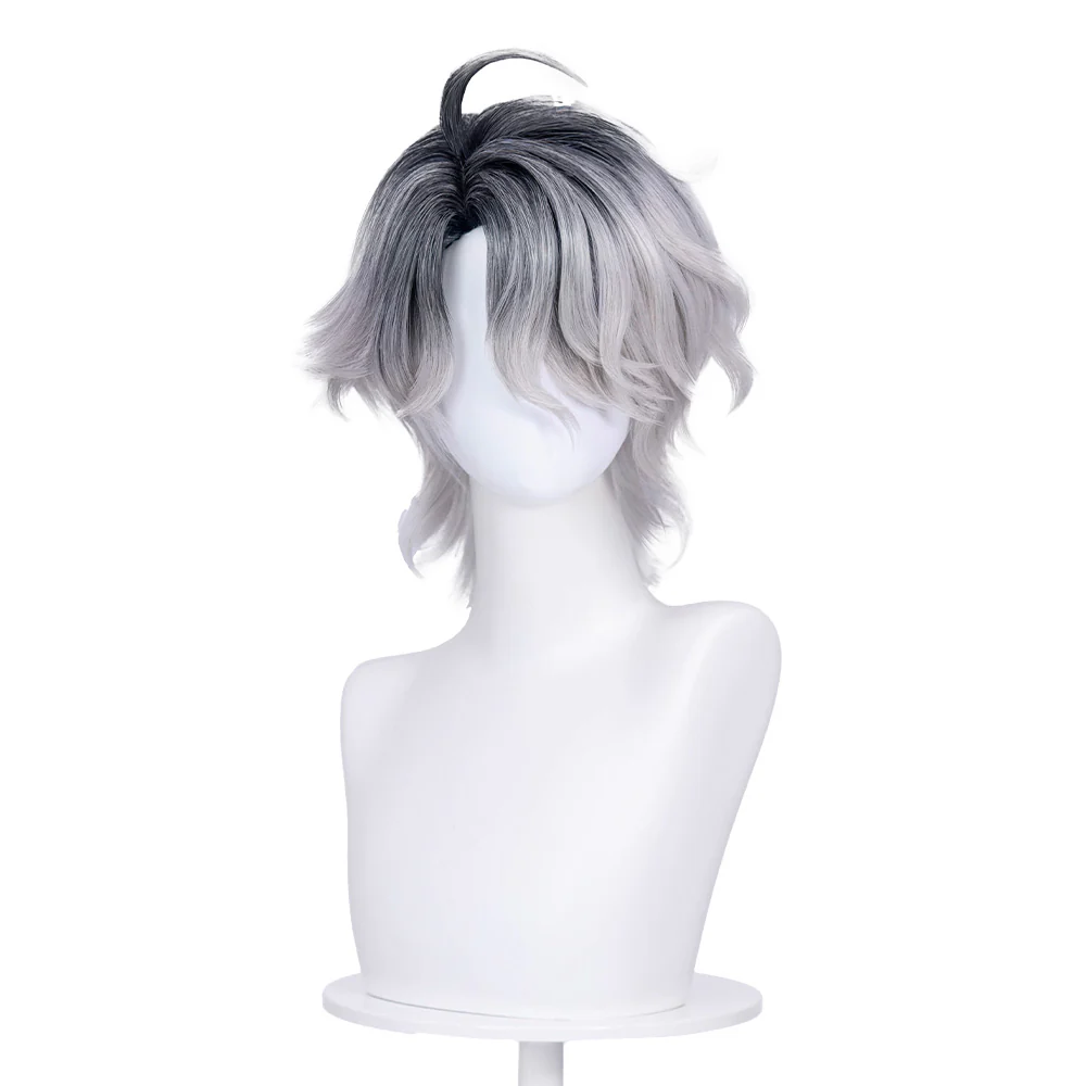 【Ready For Ship】DokiDoki Game Identity V Copslay Patient Doctor Wig Short Curly Black / White - Image 5