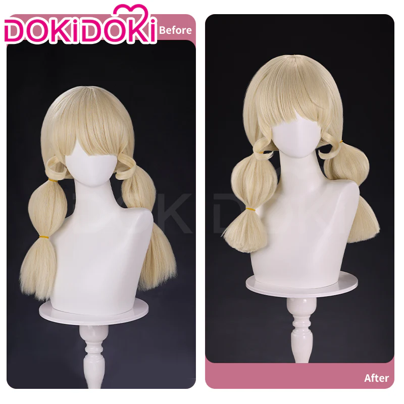 【Ready For Ship】DokiDoki Game Identity V Cosplay Cheerleader Lily Barriere Wig Long Straight Yellow Hair - Image 5