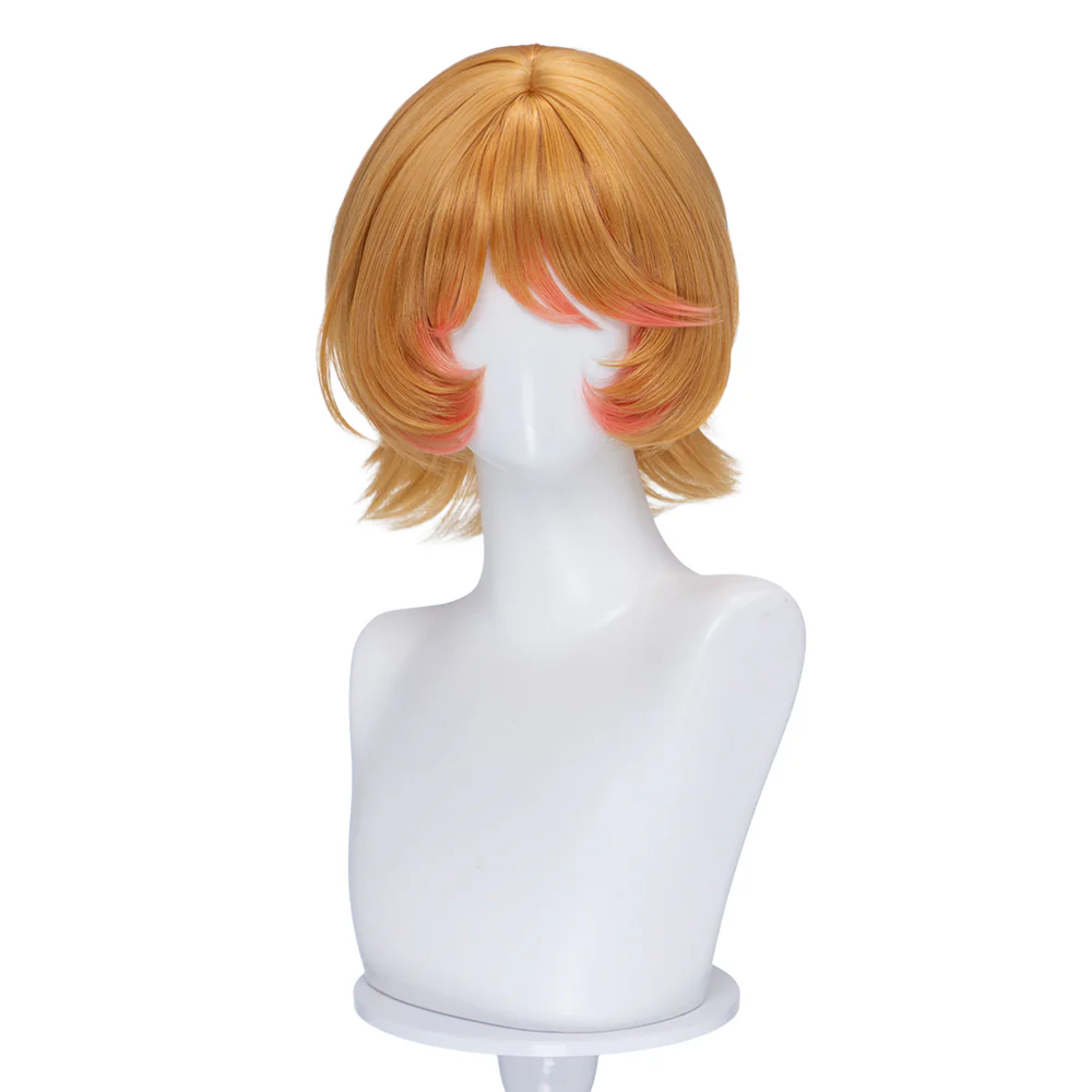 DokiDoki Game Identity V Cosplay Mechanic Wig Short Curly Orange Hair Tracy Reznik BLK.TRACY idv - Image 5