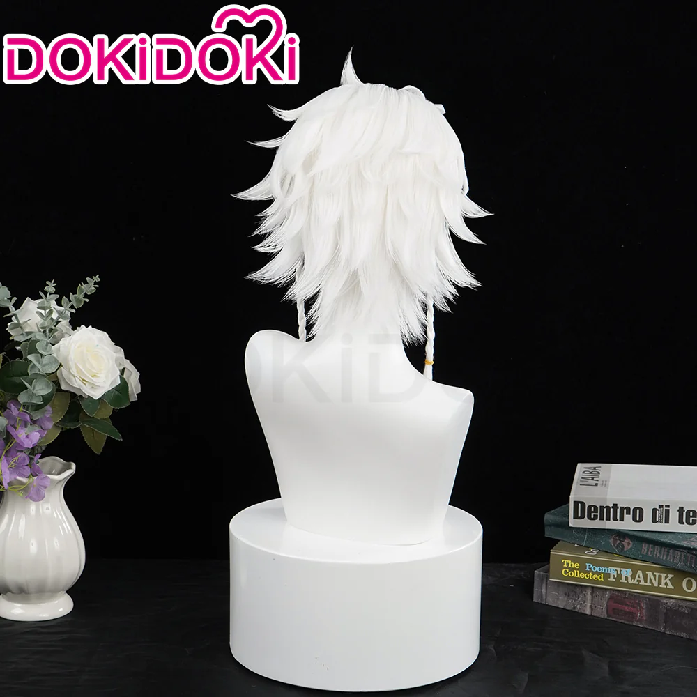 【Ready For Ship】DokiDoki Game Identity V Hidden Truth - Pure White Prophet Cosplay Seer Eli Clark Wig Short White Hair idv - Image 3