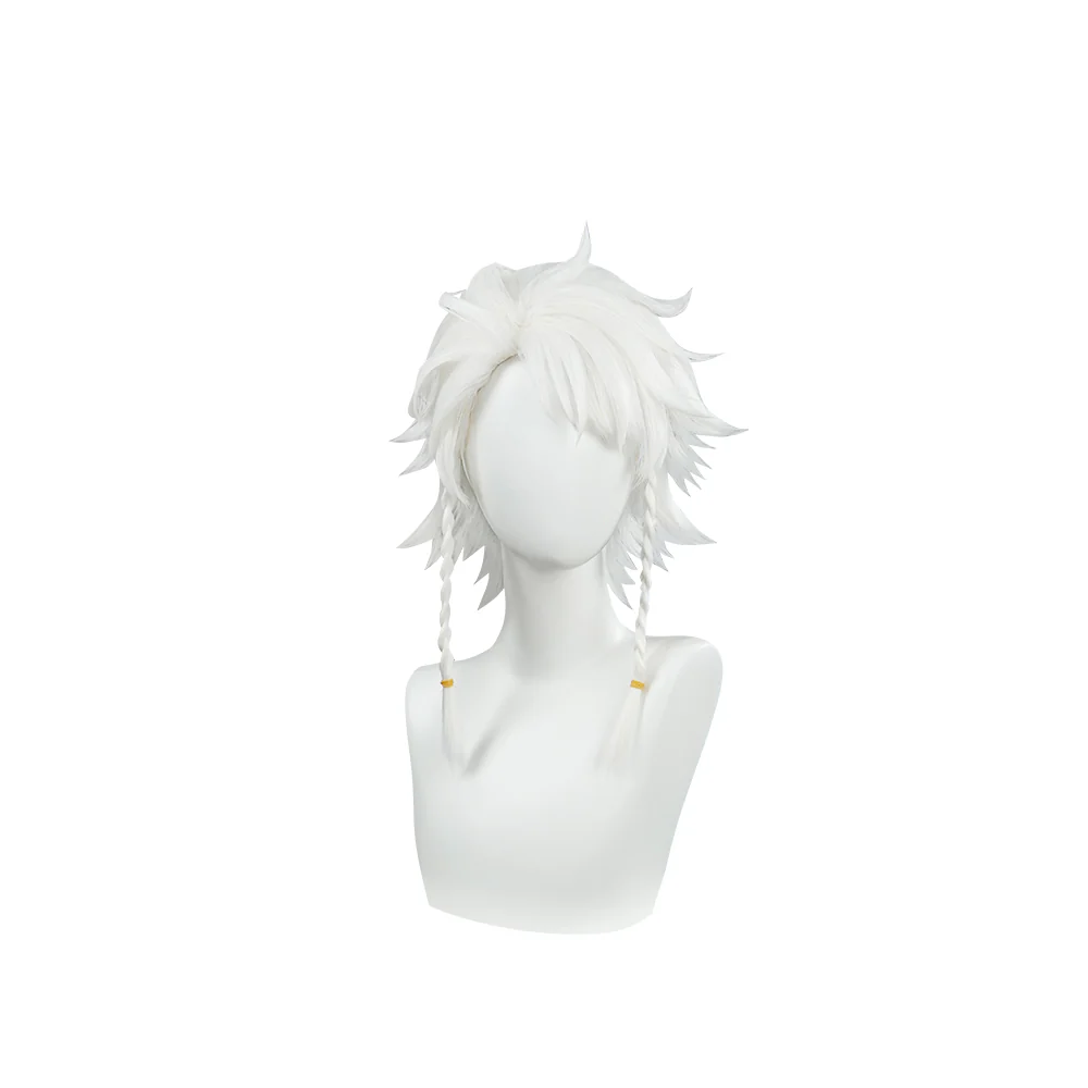 【Ready For Ship】DokiDoki Game Identity V Hidden Truth - Pure White Prophet Cosplay Seer Eli Clark Wig Short White Hair idv - Image 5
