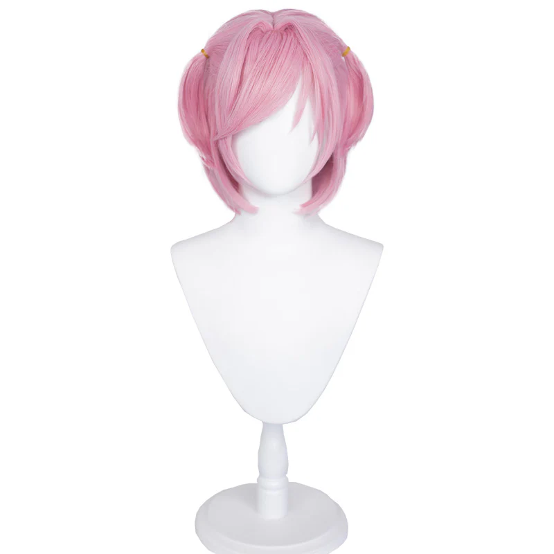 DokiDoki GAME Literature Club Cosplay Natsuki Wig / Hairclip Short Pink Wig  DDLC - Image 6