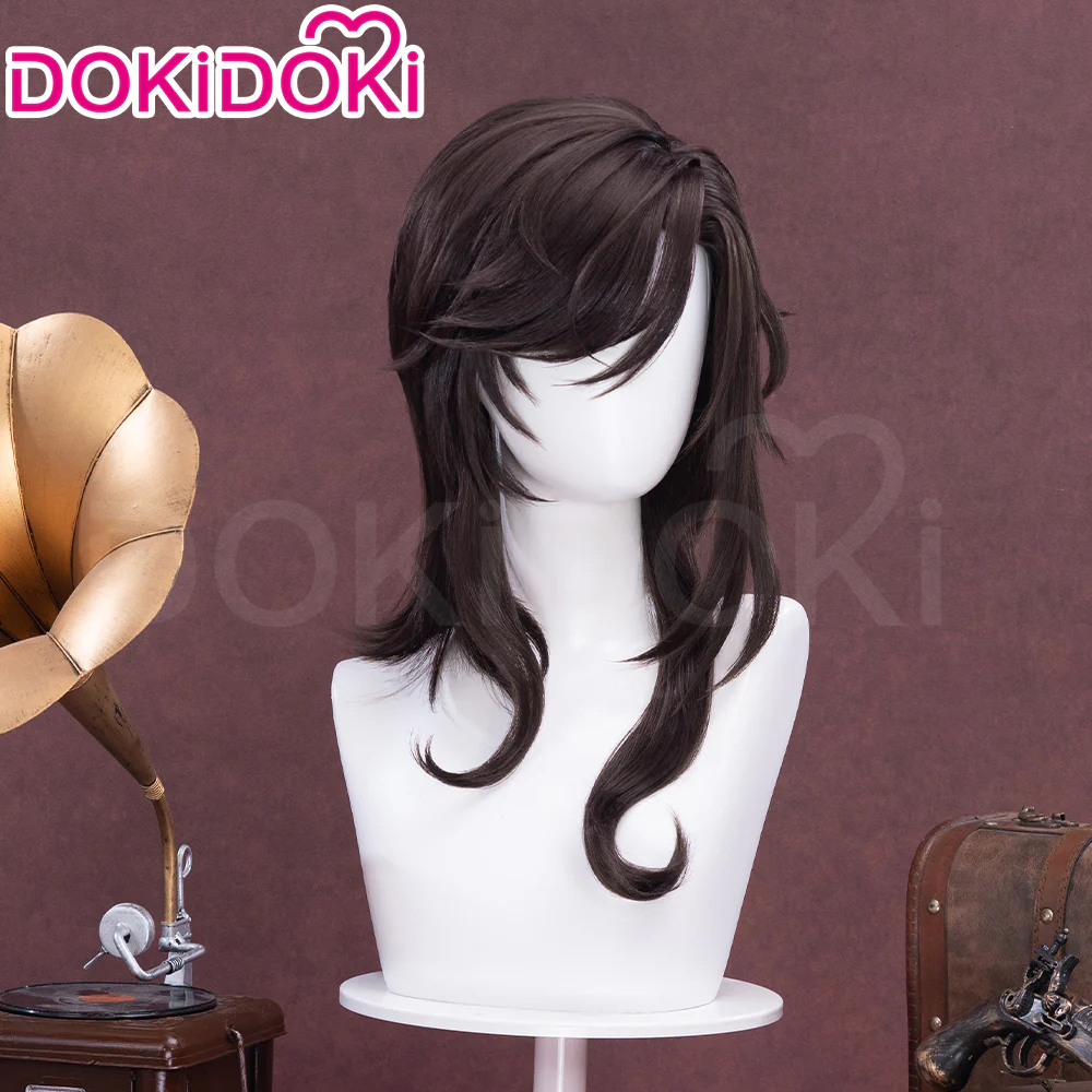 【Ready For Ship】DokiDoki Game Lord of the Mysteries Cosplay Leonard Mitchell Black Long Curly Wig - Image 3