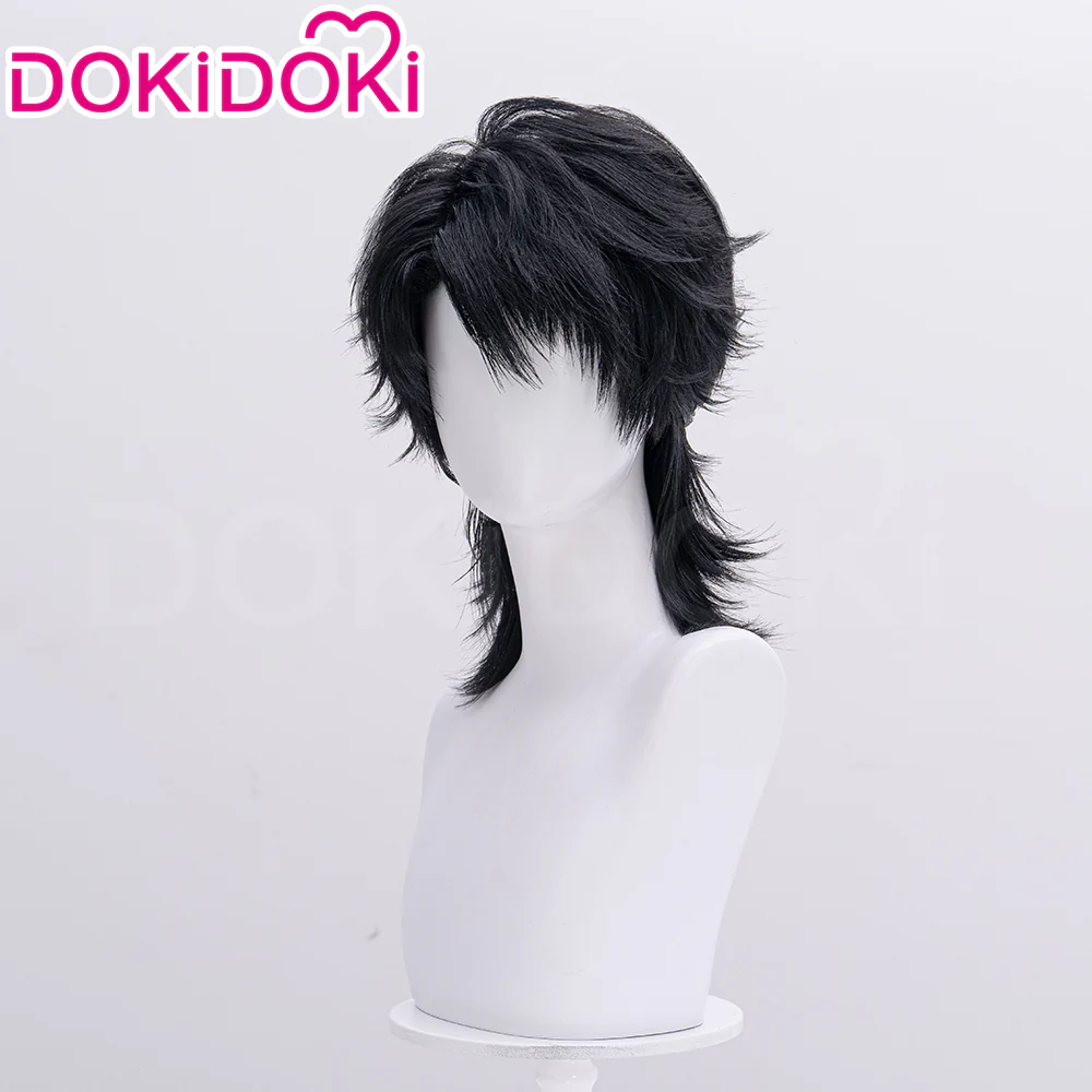 【Partially Ready For Ship】DokiDoki Game Love And Deepspace Cosplay Caleb Wig / Necklace / Bracelet Short Straight Black Brown Hair Mullet Cosmic Horizon Wolf Cut - Image 15