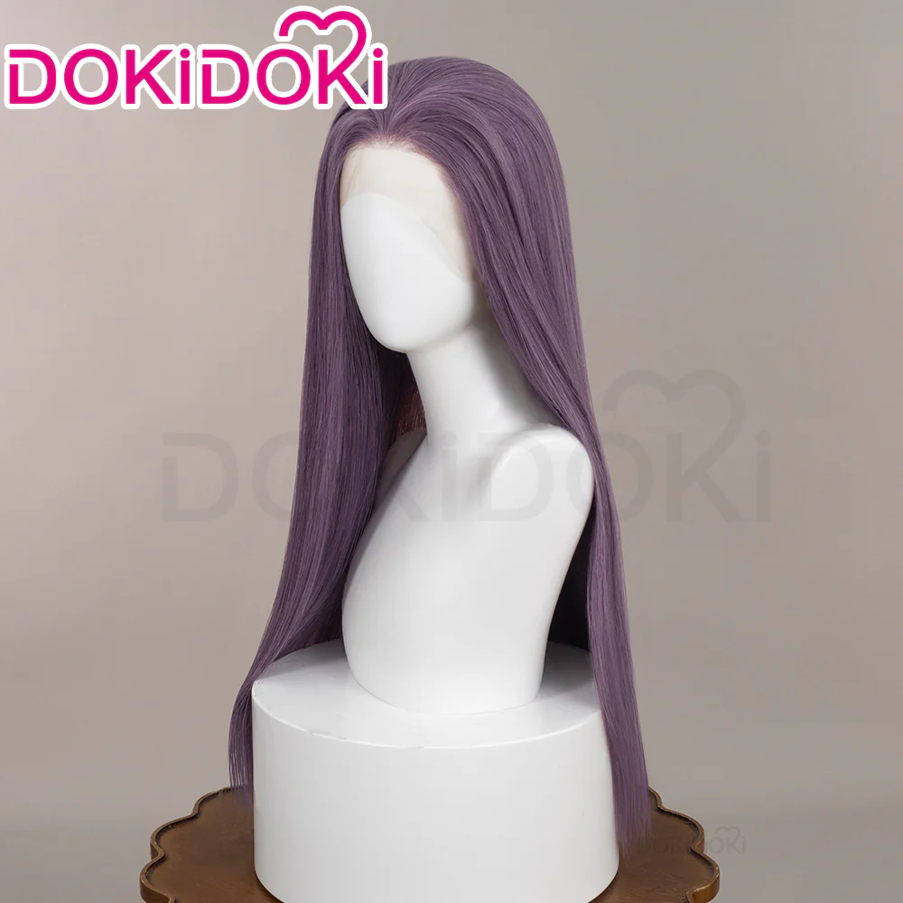 【Front Lace】DokiDoki Game Love And Deepspace Cosplay Main Character Wig Long Straight Purple Hair Women - Image 3