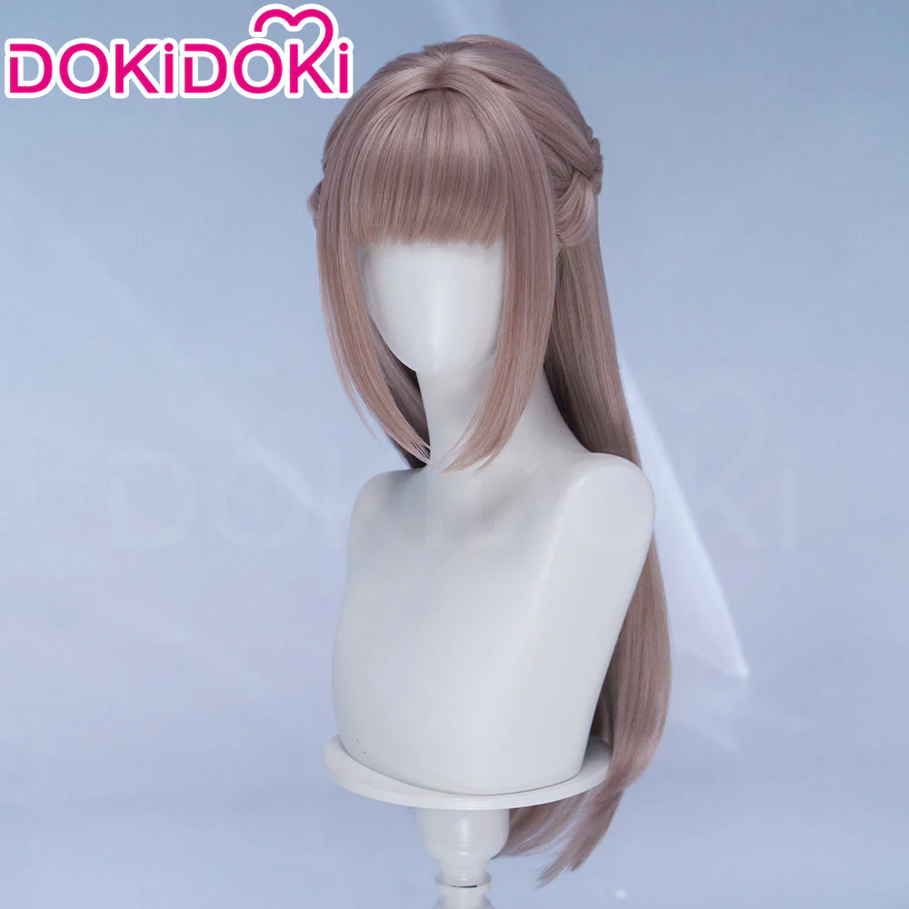 DokiDoki Game Love And Deepspace Cosplay Main Character Wig Long Straight Silver Milk Tea Brown Hair MC Scarlet Passion / Silverwing Fiend Sylus - Image 15