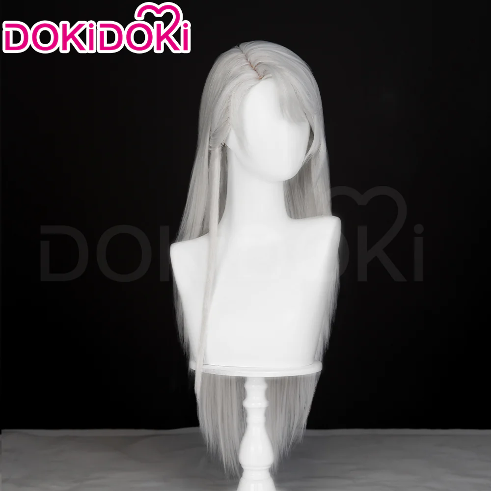 DokiDoki Game Love And Deepspace Cosplay Main Character Wig Long Straight Silver Milk Tea Brown Hair MC Scarlet Passion / Silverwing Fiend Sylus - Image 4