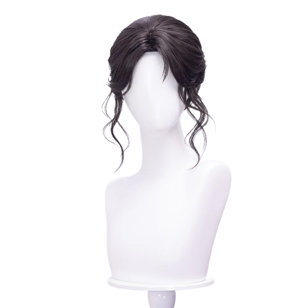 【Partially Ready For Ship】DokiDoki Game Love And Deepspace Cosplay Protagonist MC Wedding Wig / Veil / Headwear Xavier / Sylus / Zayne / Rafayel / Caleb  Black Hair Buns - Image 14