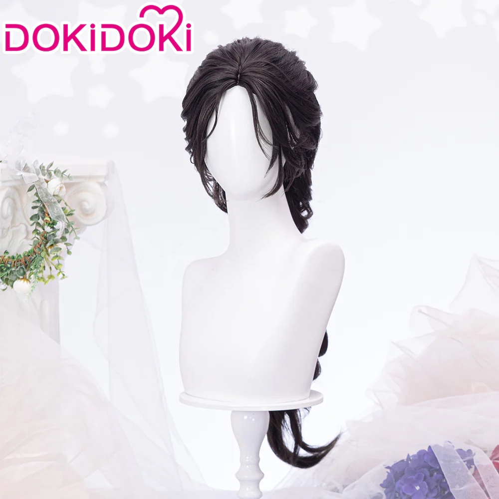 【Partially Ready For Ship】DokiDoki Game Love And Deepspace Cosplay Protagonist MC Wedding Wig / Veil / Headwear Xavier / Sylus / Zayne / Rafayel / Caleb  Black Hair Buns - Image 21