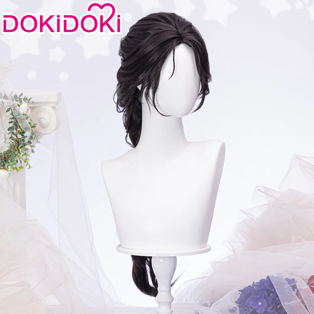 【Partially Ready For Ship】DokiDoki Game Love And Deepspace Cosplay Protagonist MC Wedding Wig / Veil / Headwear Xavier / Sylus / Zayne / Rafayel / Caleb  Black Hair Buns - Image 22