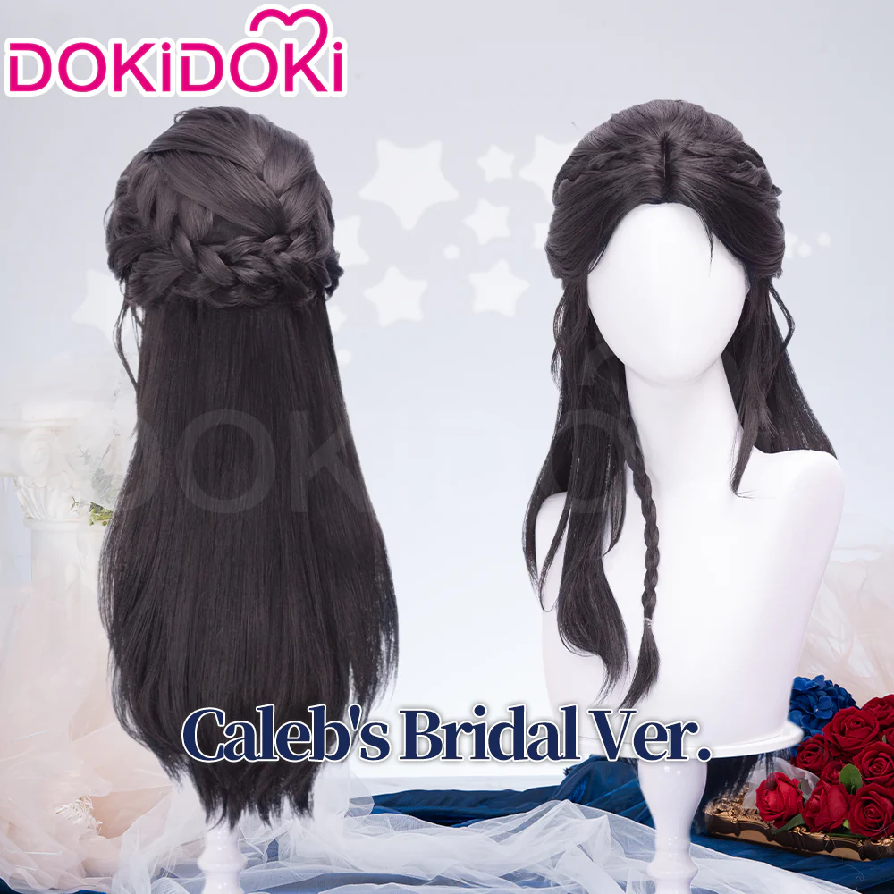 【Partially Ready For Ship】DokiDoki Game Love And Deepspace Cosplay Protagonist MC Wedding Wig / Veil / Headwear Xavier / Sylus / Zayne / Rafayel / Caleb  Black Hair Buns - Image 25