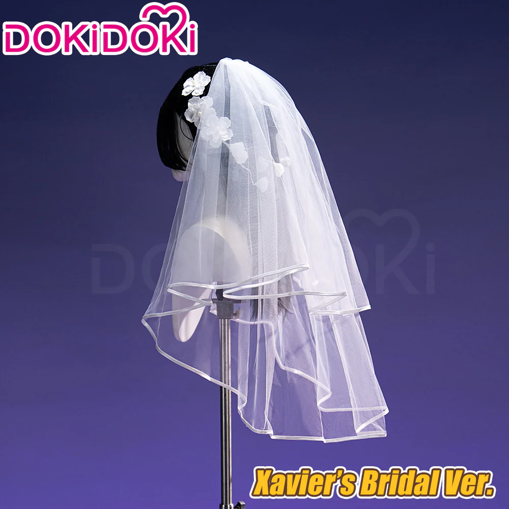【Partially Ready For Ship】DokiDoki Game Love And Deepspace Cosplay Protagonist MC Wedding Wig / Veil / Headwear Xavier / Sylus / Zayne / Rafayel / Caleb  Black Hair Buns - Image 31