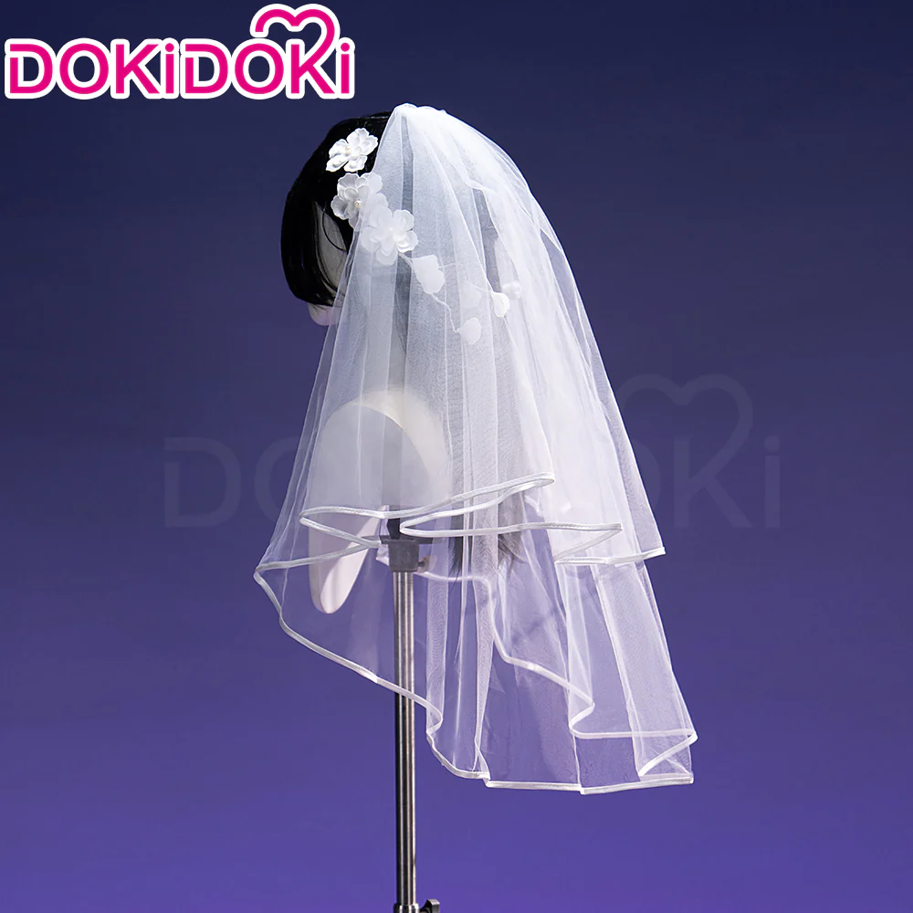 【Partially Ready For Ship】DokiDoki Game Love And Deepspace Cosplay Protagonist MC Wedding Wig / Veil / Headwear Xavier / Sylus / Zayne / Rafayel / Caleb  Black Hair Buns - Image 32