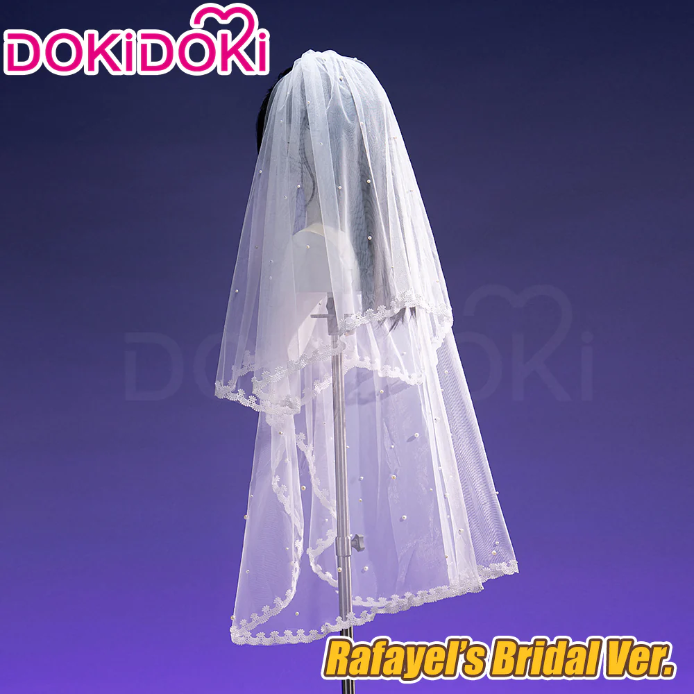 【Partially Ready For Ship】DokiDoki Game Love And Deepspace Cosplay Protagonist MC Wedding Wig / Veil / Headwear Xavier / Sylus / Zayne / Rafayel / Caleb  Black Hair Buns - Image 33