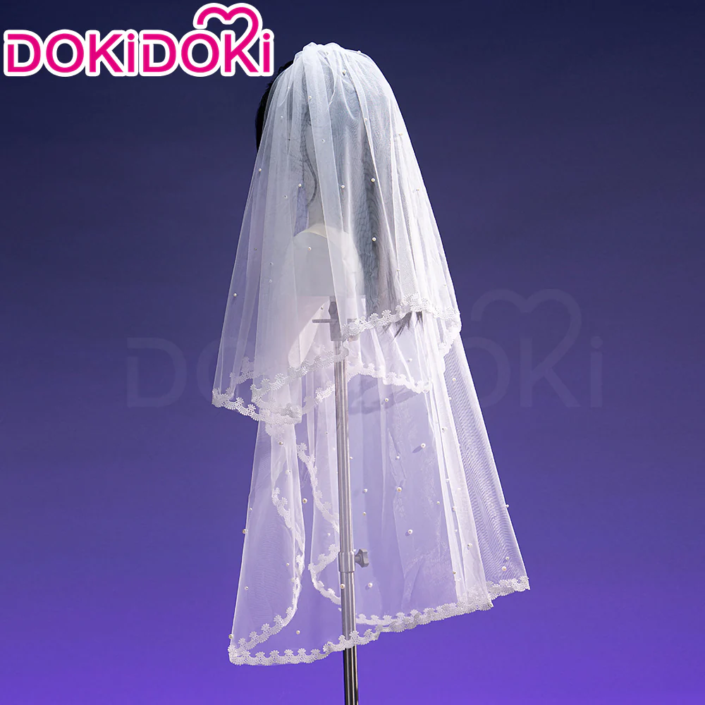 【Partially Ready For Ship】DokiDoki Game Love And Deepspace Cosplay Protagonist MC Wedding Wig / Veil / Headwear Xavier / Sylus / Zayne / Rafayel / Caleb  Black Hair Buns - Image 34
