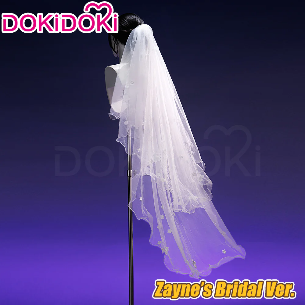 【Partially Ready For Ship】DokiDoki Game Love And Deepspace Cosplay Protagonist MC Wedding Wig / Veil / Headwear Xavier / Sylus / Zayne / Rafayel / Caleb  Black Hair Buns - Image 35