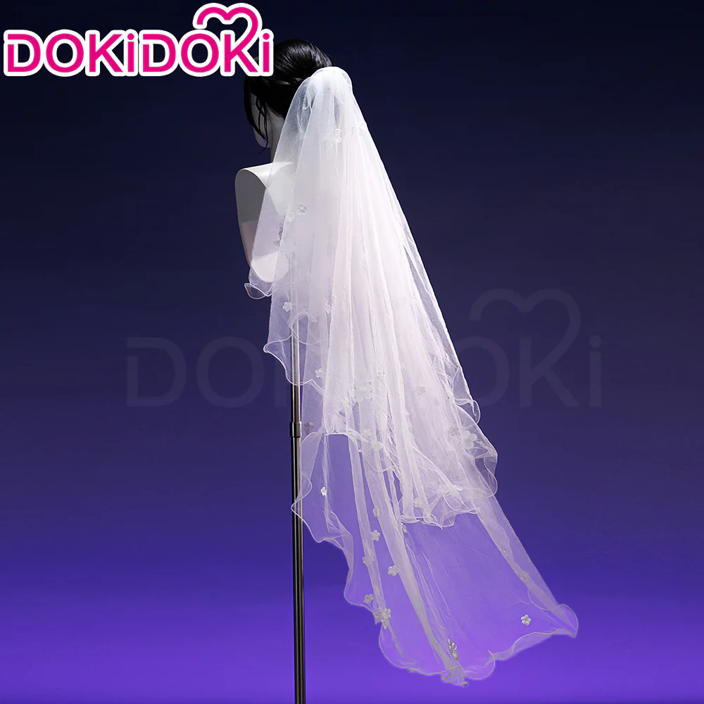 【Partially Ready For Ship】DokiDoki Game Love And Deepspace Cosplay Protagonist MC Wedding Wig / Veil / Headwear Xavier / Sylus / Zayne / Rafayel / Caleb  Black Hair Buns - Image 36