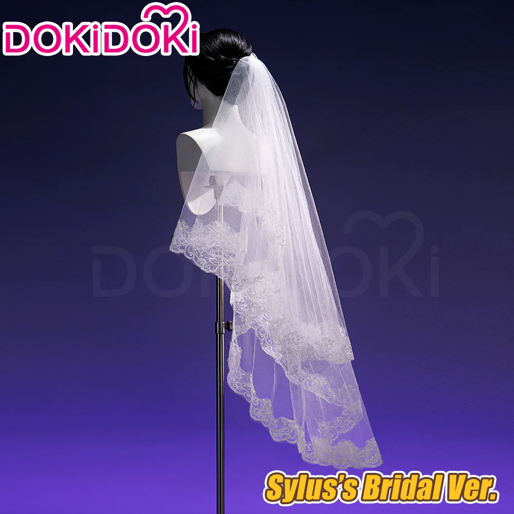 【Partially Ready For Ship】DokiDoki Game Love And Deepspace Cosplay Protagonist MC Wedding Wig / Veil / Headwear Xavier / Sylus / Zayne / Rafayel / Caleb  Black Hair Buns - Image 37