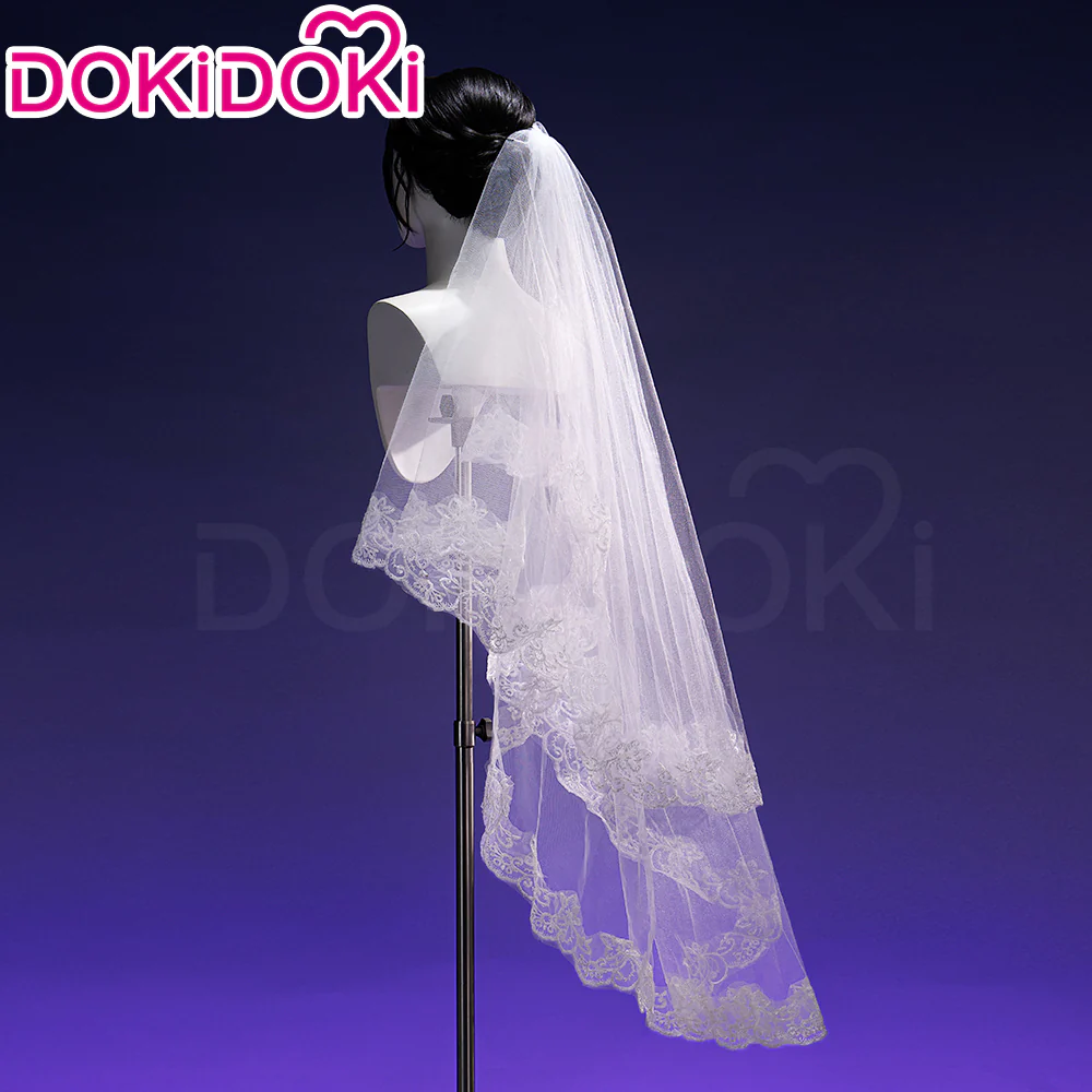 【Partially Ready For Ship】DokiDoki Game Love And Deepspace Cosplay Protagonist MC Wedding Wig / Veil / Headwear Xavier / Sylus / Zayne / Rafayel / Caleb  Black Hair Buns - Image 38