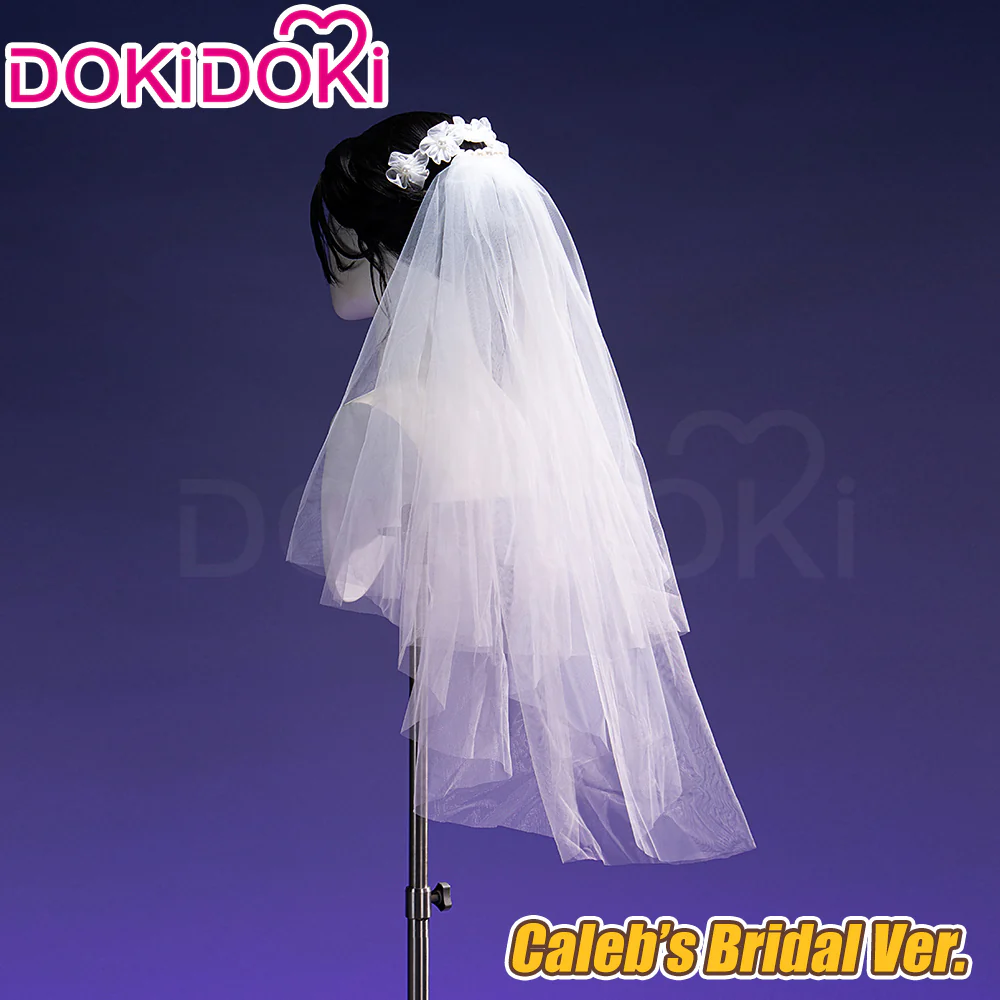 【Partially Ready For Ship】DokiDoki Game Love And Deepspace Cosplay Protagonist MC Wedding Wig / Veil / Headwear Xavier / Sylus / Zayne / Rafayel / Caleb  Black Hair Buns - Image 39