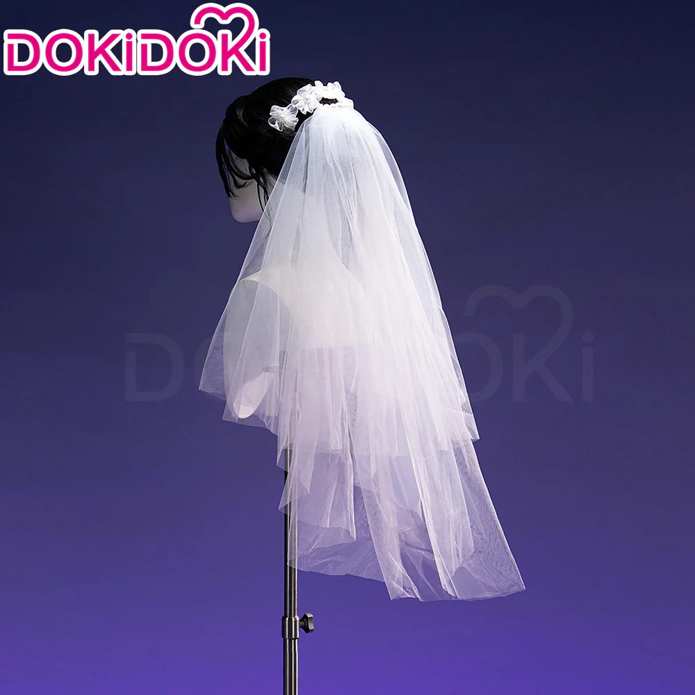 【Partially Ready For Ship】DokiDoki Game Love And Deepspace Cosplay Protagonist MC Wedding Wig / Veil / Headwear Xavier / Sylus / Zayne / Rafayel / Caleb  Black Hair Buns - Image 40