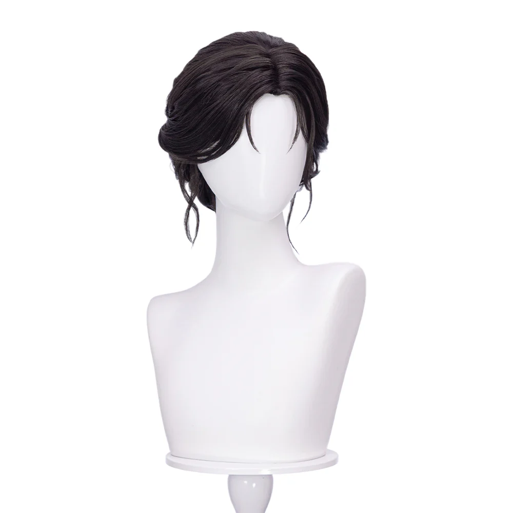 【Partially Ready For Ship】DokiDoki Game Love And Deepspace Cosplay Protagonist MC Wedding Wig / Veil / Headwear Xavier / Sylus / Zayne / Rafayel / Caleb  Black Hair Buns - Image 8