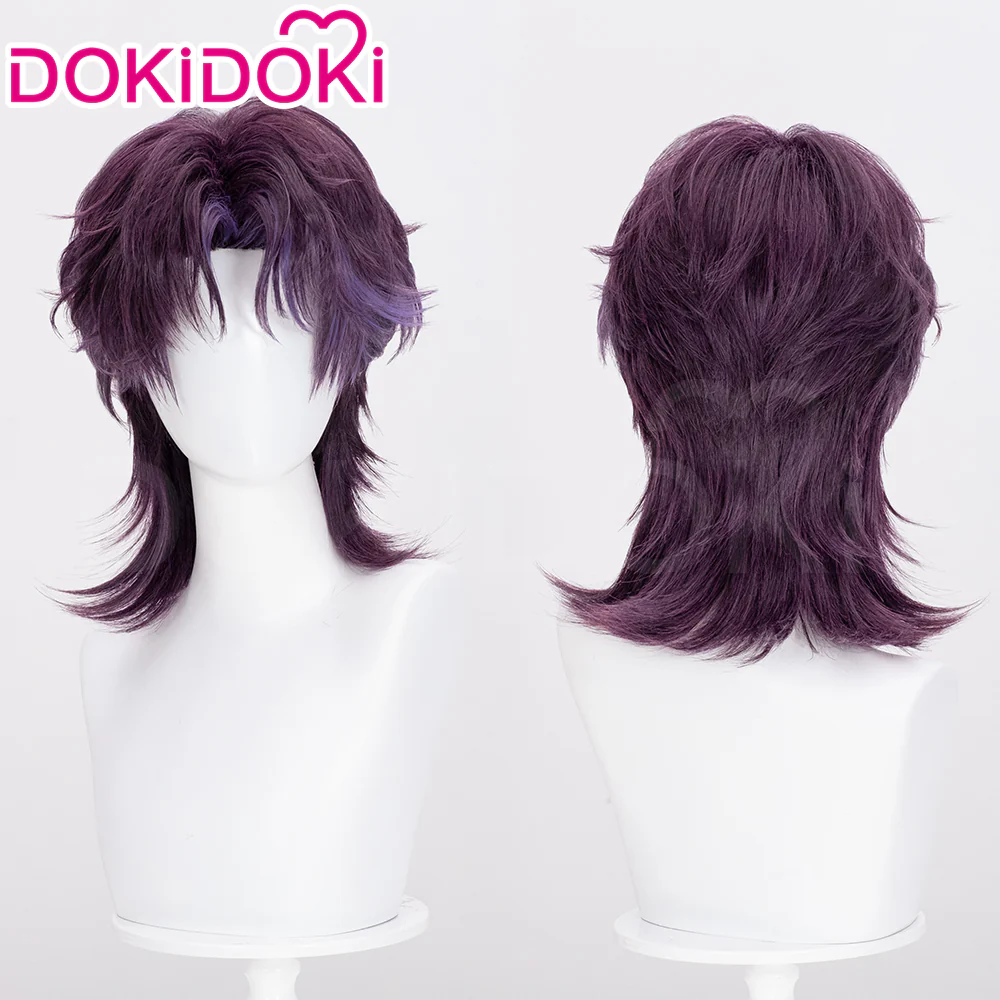 【Partially Ready For Ship】DokiDoki Game Love and Deepspace Cosplay Rafayel Wig / Ear Clip /  Necklace  Short Purple Hair Mullet Tidal Surge - Image 13